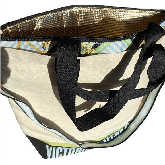 NWT Victoria’s Secret VS Canvas Tote and Gold Cooler Tote Bag Set - Picture 5 of 8